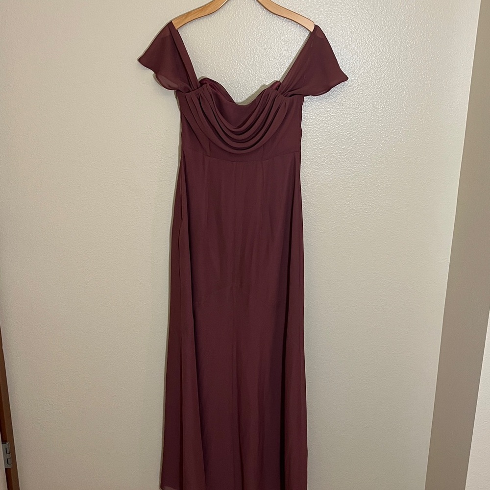 Birdy Grey Elegant Off-Shoulder Maxi Full Length Wedding Dress - Picture 8 of 13